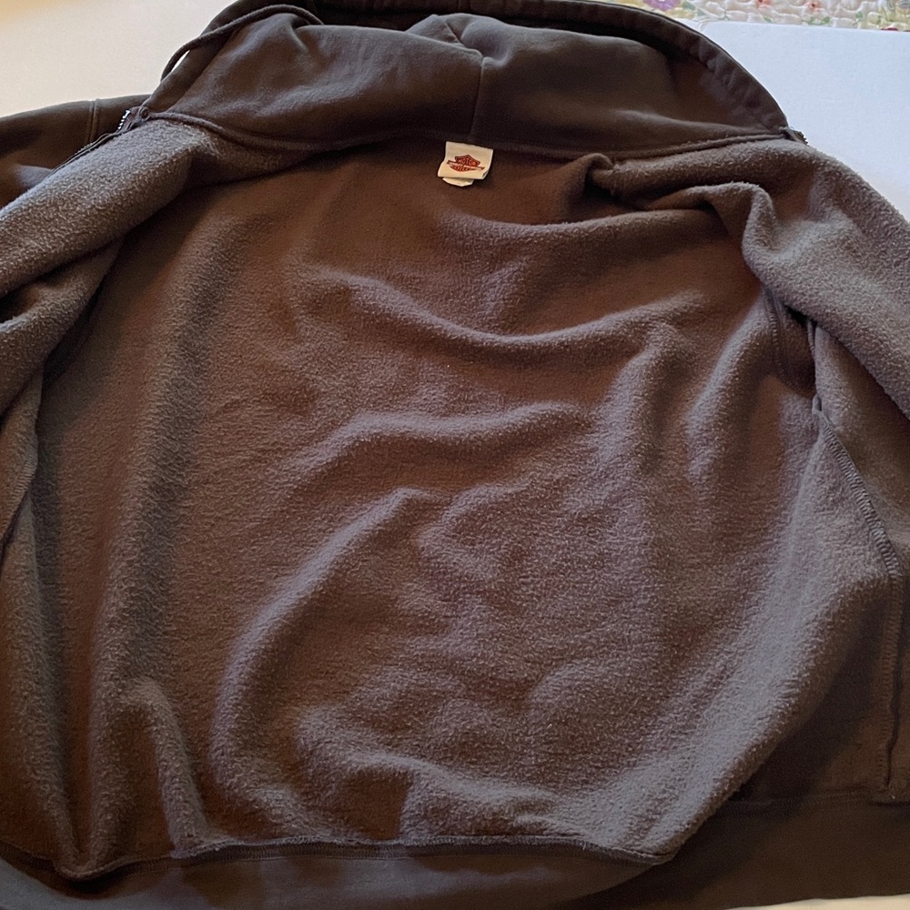 Harley-Davidson Motorcycles Men’s XLL Dark Brown Zip-Up Draw string Hoodie 2009 - Picture 14 of 16